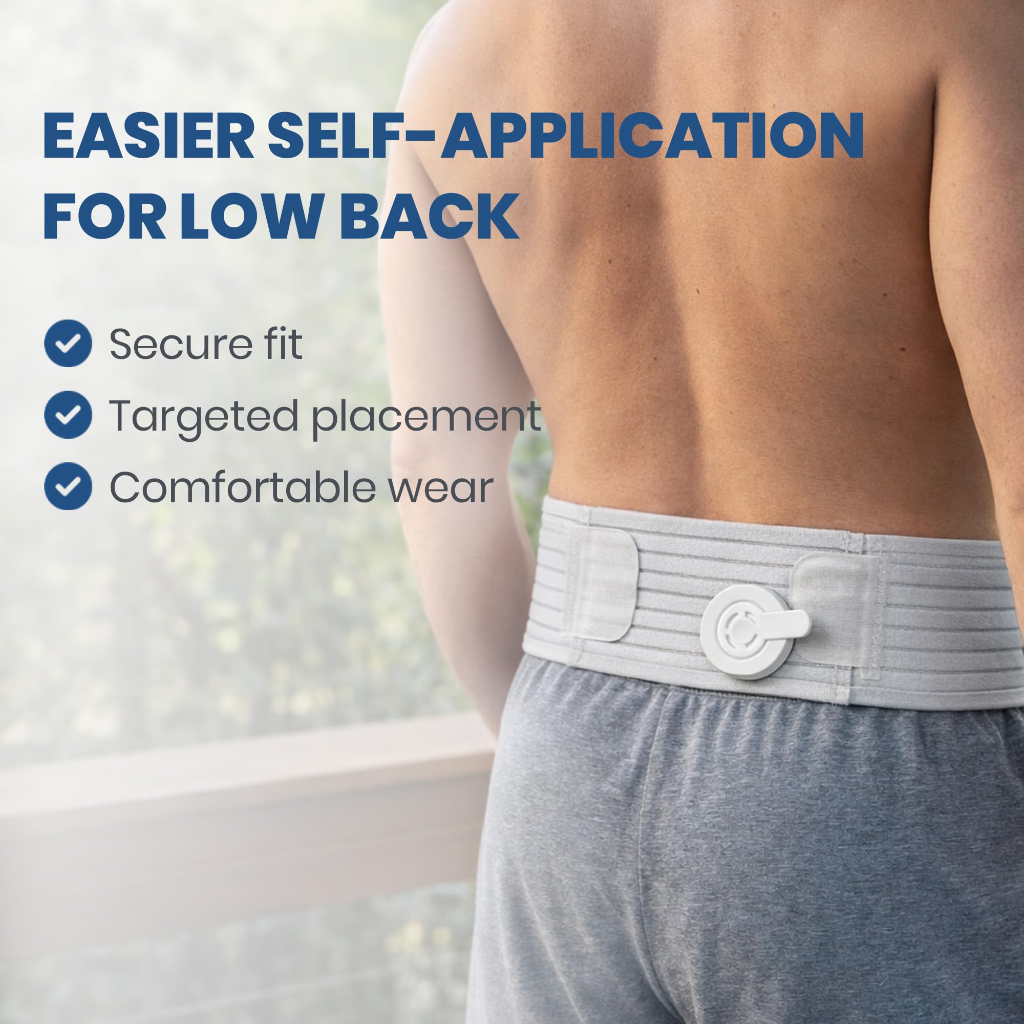 Mint Bucket ActiPatch Wearable Pain-Relief Device, Adjustable Back Wrap Kit for Lower Back, Secure Velcro Hold, Drug-Free Therapy Support, Device + Wrap Included - TrustMedUSA