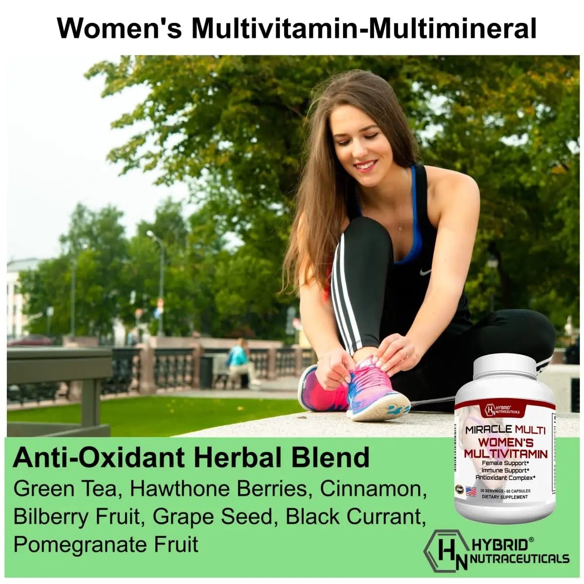 MiracleMulti Multivitamin for Women - Female Support Formula, Immune Support, Minerals, Biotin, Antioxidants & Superfoods Blend – 60 Capsules - TrustMedUSA