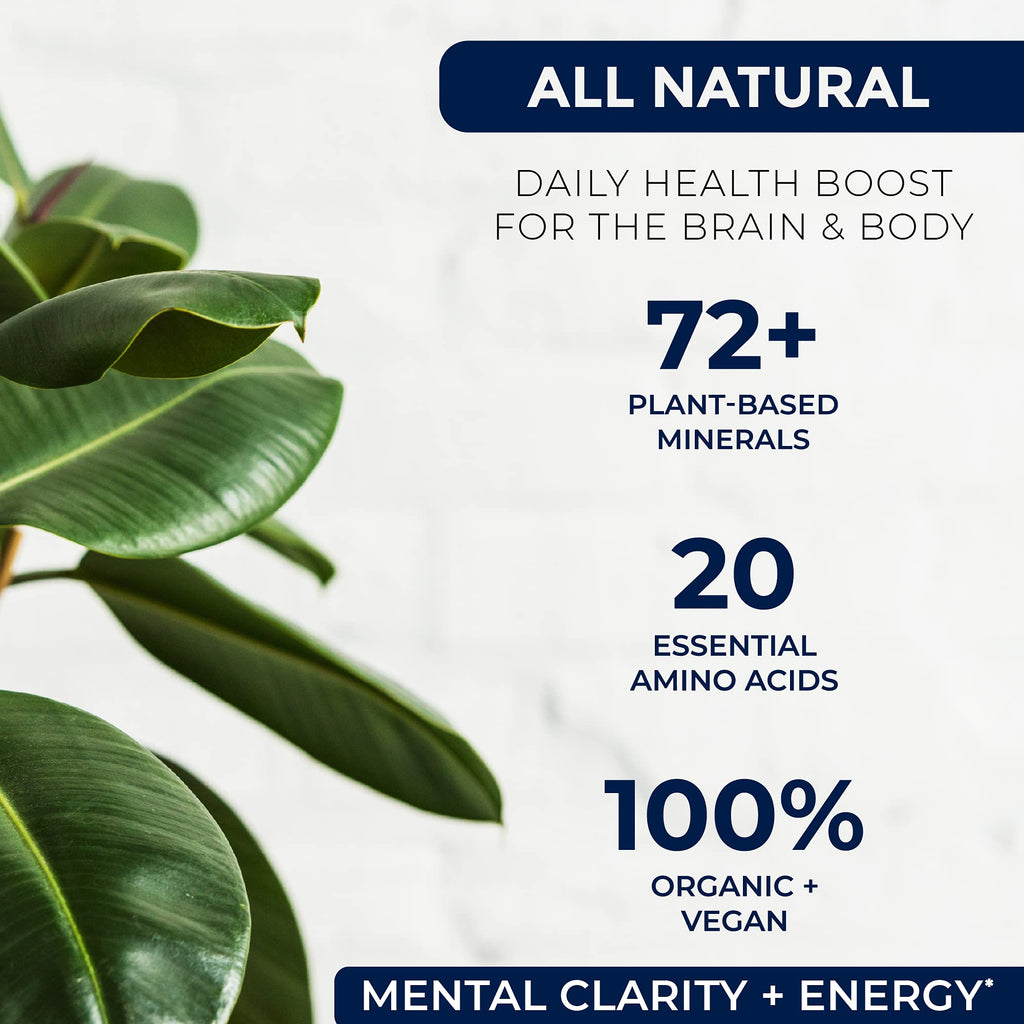 Miracles of Health Liquid Chelated Minerals - Organic Humic Fulvic Mineral Blend - 72+ Plant-Based Minerals, 20 Essential Amino Acids - 100% Natural - 1 Month Supply, 32 fl. oz - TrustMedUSA