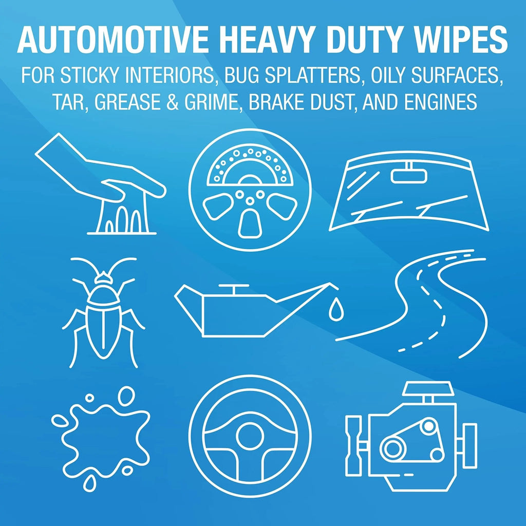 MiracleWipes for Automotive, All Purpose Cleaning Wipes for Hands, Auto Interior, Exterior - TrustMedUSA