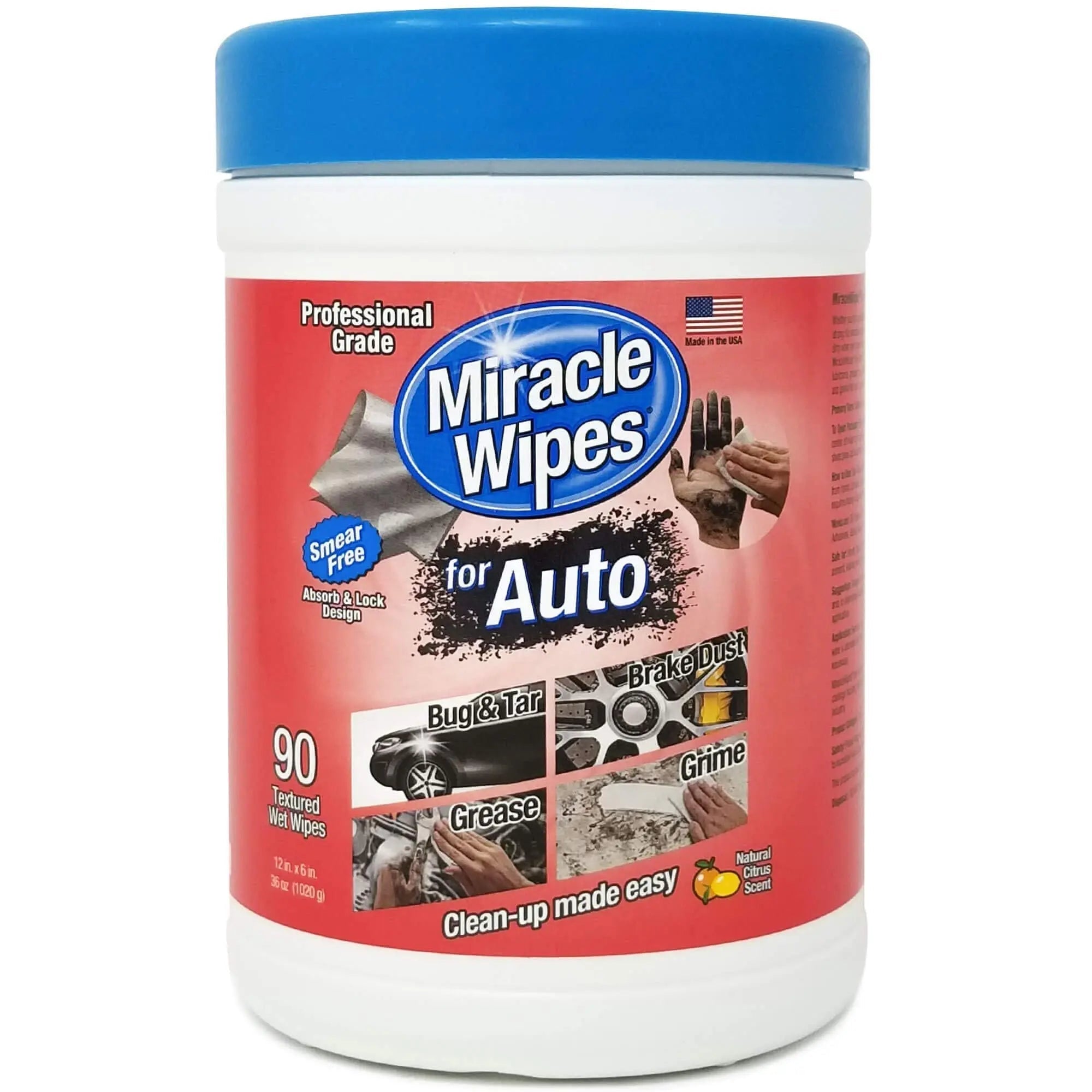 MiracleWipes for Automotive, All Purpose Cleaning Wipes for Hands, Auto Interior, Exterior - TrustMedUSA