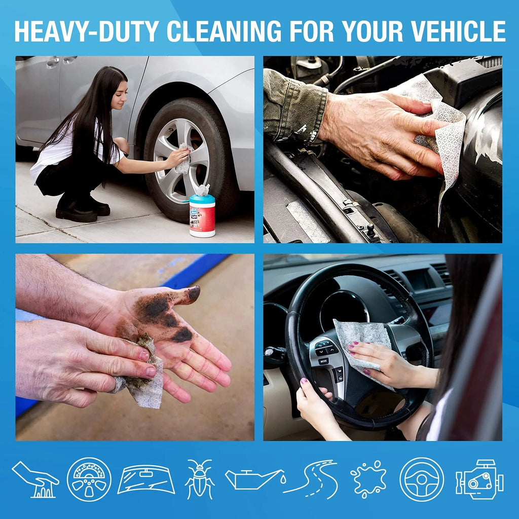 MiracleWipes for Automotive, All Purpose Cleaning Wipes for Hands, Auto Interior, Exterior - TrustMedUSA
