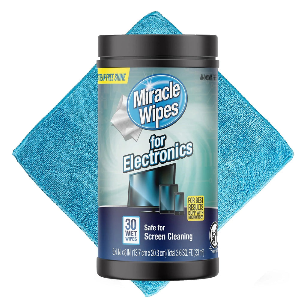MiracleWipes for Electronics Cleaning - Screen Wipes Designed for TV, Phones, Monitors - TrustMedUSA