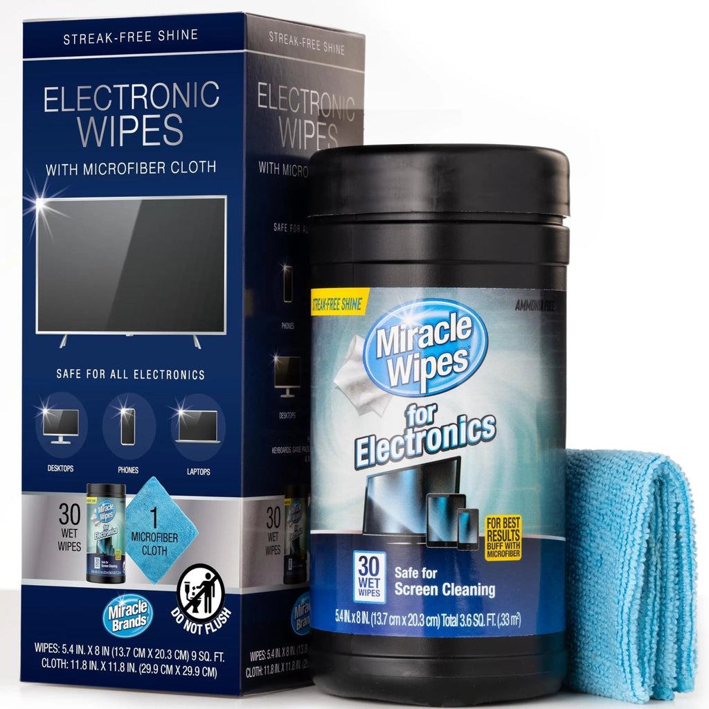 MiracleWipes for Electronics Cleaning - Screen Wipes Designed for TV, Phones, Monitors - TrustMedUSA
