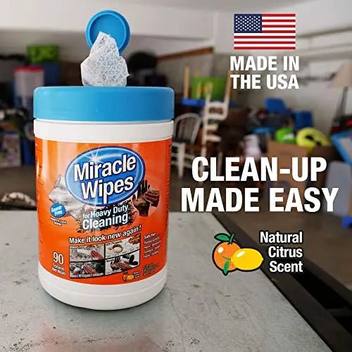 MiracleWipes for Heavy Duty Cleaning (90 Count) - All Purpose Cleaner, Kitchens - TrustMedUSA