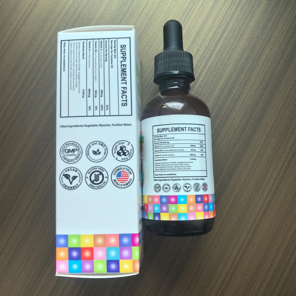 Misyvoing Liposomal Lymphatic Detox & Drainage Drops –Multivitamins A、C、D + Herbal Blend with Elderberry & Echinacea– Supports Lymphatic Drainage, Immune System & Detox - Maple Wellness Supplements