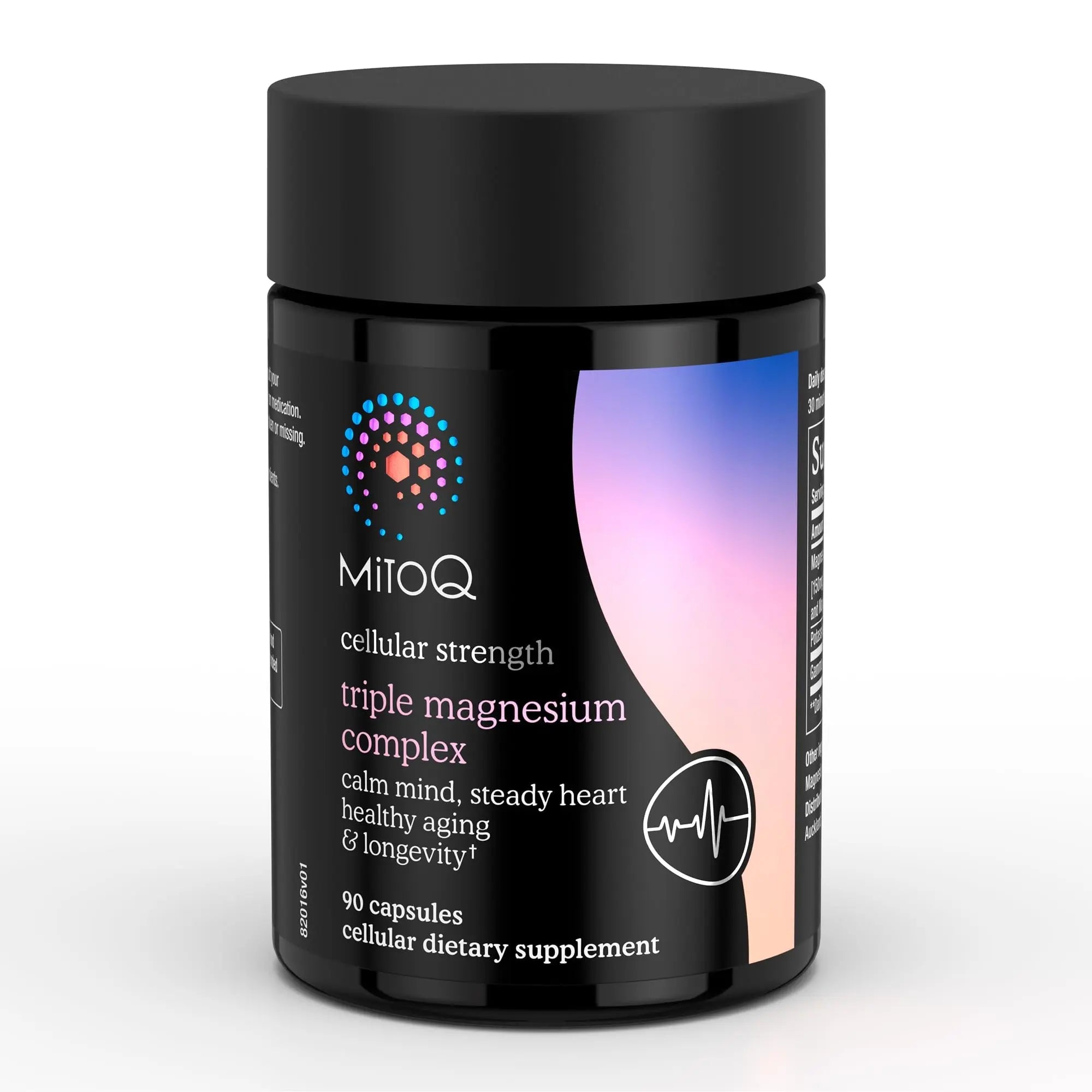 MitoQ Triple Magnesium Complex | Magnesium Glycinate, Taurinate, Oxide with GABA for Heart Health, Stress Management, & Deeper Sleep | High Absorption | 90 Capsules - TrustMedUSA