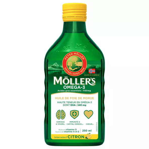 Möller's Cod Liver Oil Lemon 250 ml - TrustMedUSA