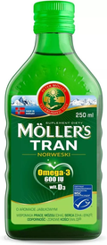 Möller's Norwegian Cod Liver Oil 250ml Apple Flavour / Omega-3 DHA EPA D3 - TrustMedUSA