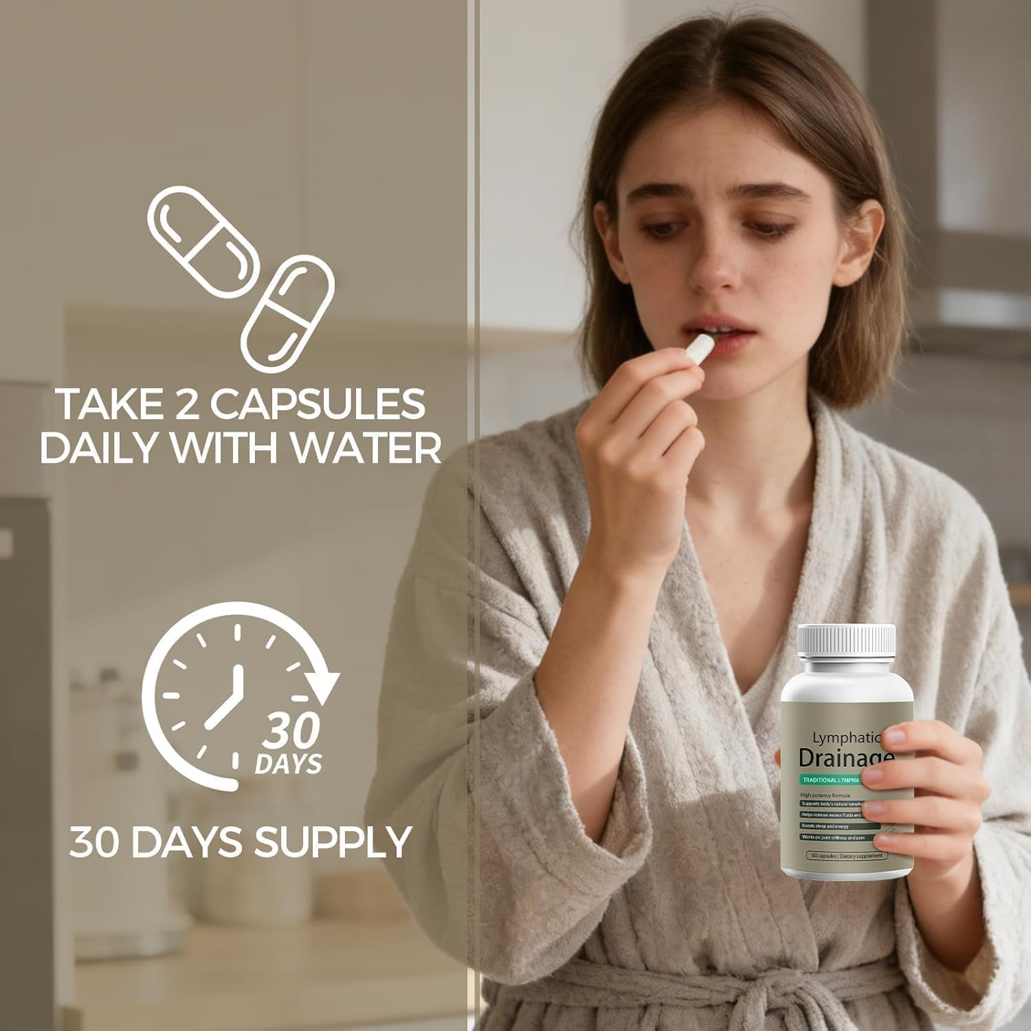 MOKA Lymphatic Drainage Capsules, New Maximum Potency Formula with Dandelion Extract, Cleavers Extract - Supports Cellulite Reduction 60 Capsules.xx - TrustMedUSA