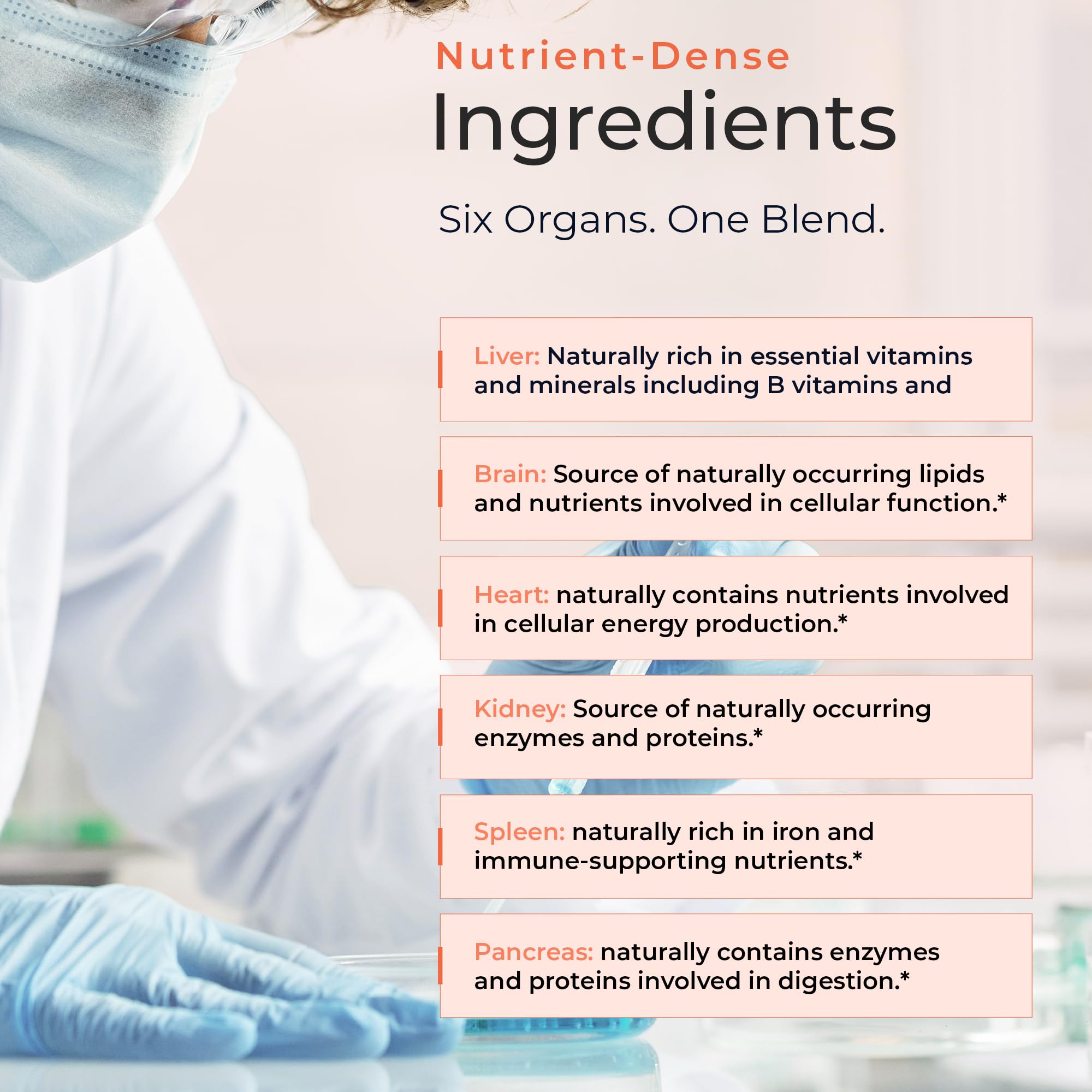 Molecular Fertility Beef Organ Complex - Pasture-Raised, Grass Fed Beef Liver, Brain, Heart, Spleen, Pancreas Blend, Healthy Hormone Balance and Fertility Supplement for Women and Men, 180 Capsules - TrustMedUSA