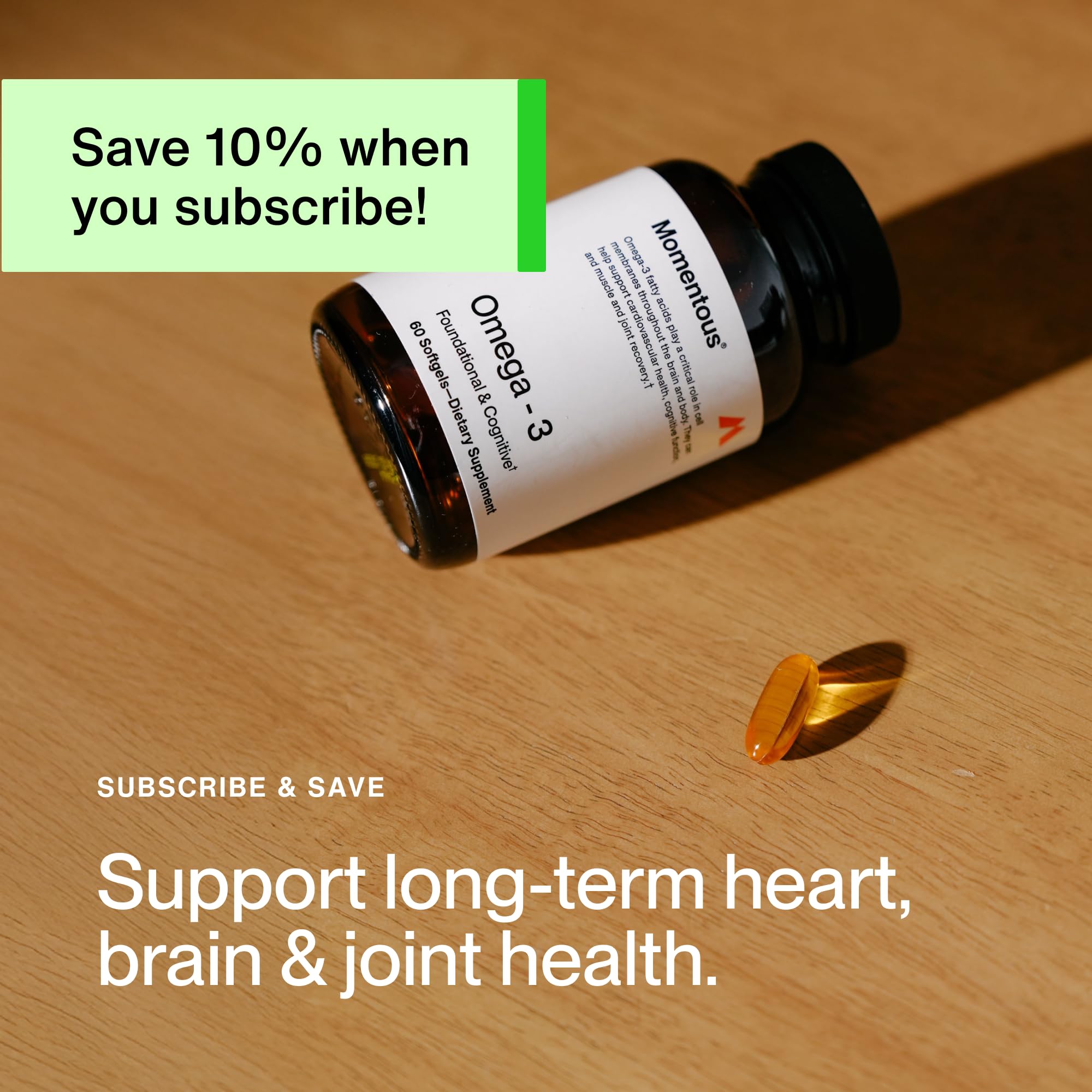 Momentous Omega-3 Fish Oil - High-Potency EPA & DHA Supplement for Men & Women - Supports Heart, Joint, & Brain Health - NSF Certified for Sport - TrustMedUSA