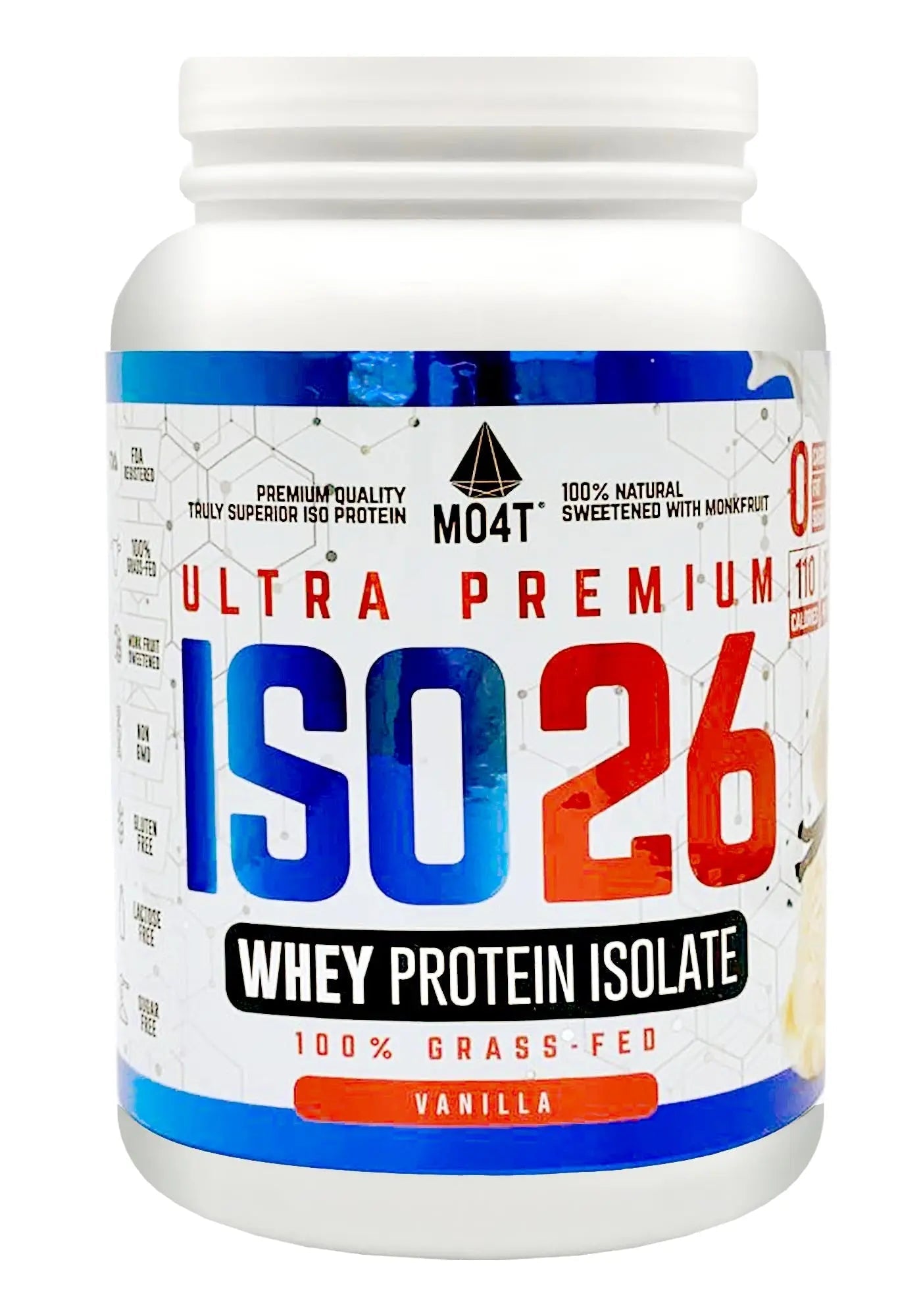 MOMOF4TRANSFORM MO4T Grass Fed Whey Protein Isolate Powder, Naturally Sweetened - TrustMedUSA