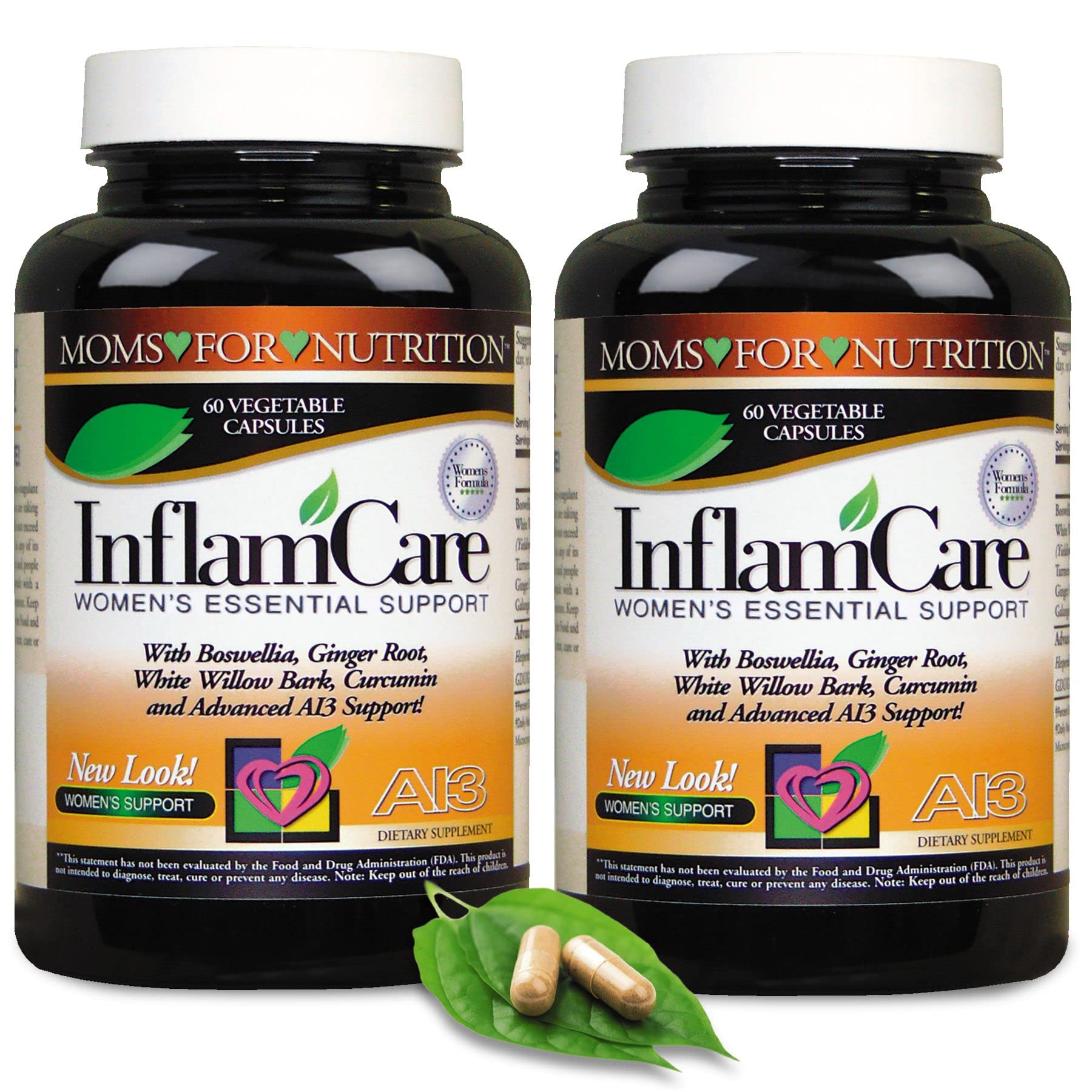 Moms For Nutrition 3 Bottles - InflamCare 3000MG Women’s Formula Gluten Free - 180 Count - TrustMedUSA