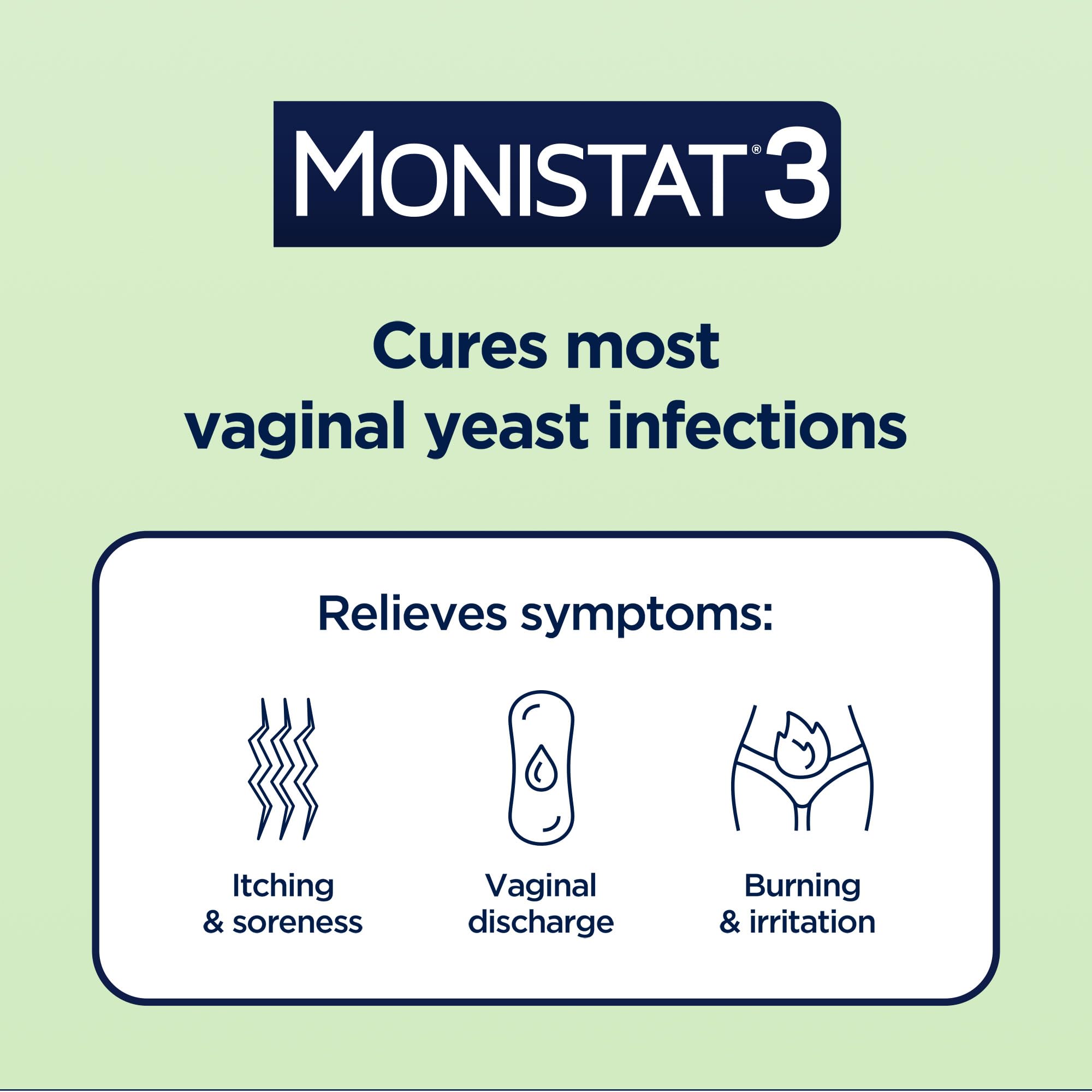 Monistat 3-Day Yeast Infection Treatment for Women, 3 Miconazole Vaginal Suppositories & External Itch Relief Cream (9g Tube) Combo Pack - Maple Wellness Supplements