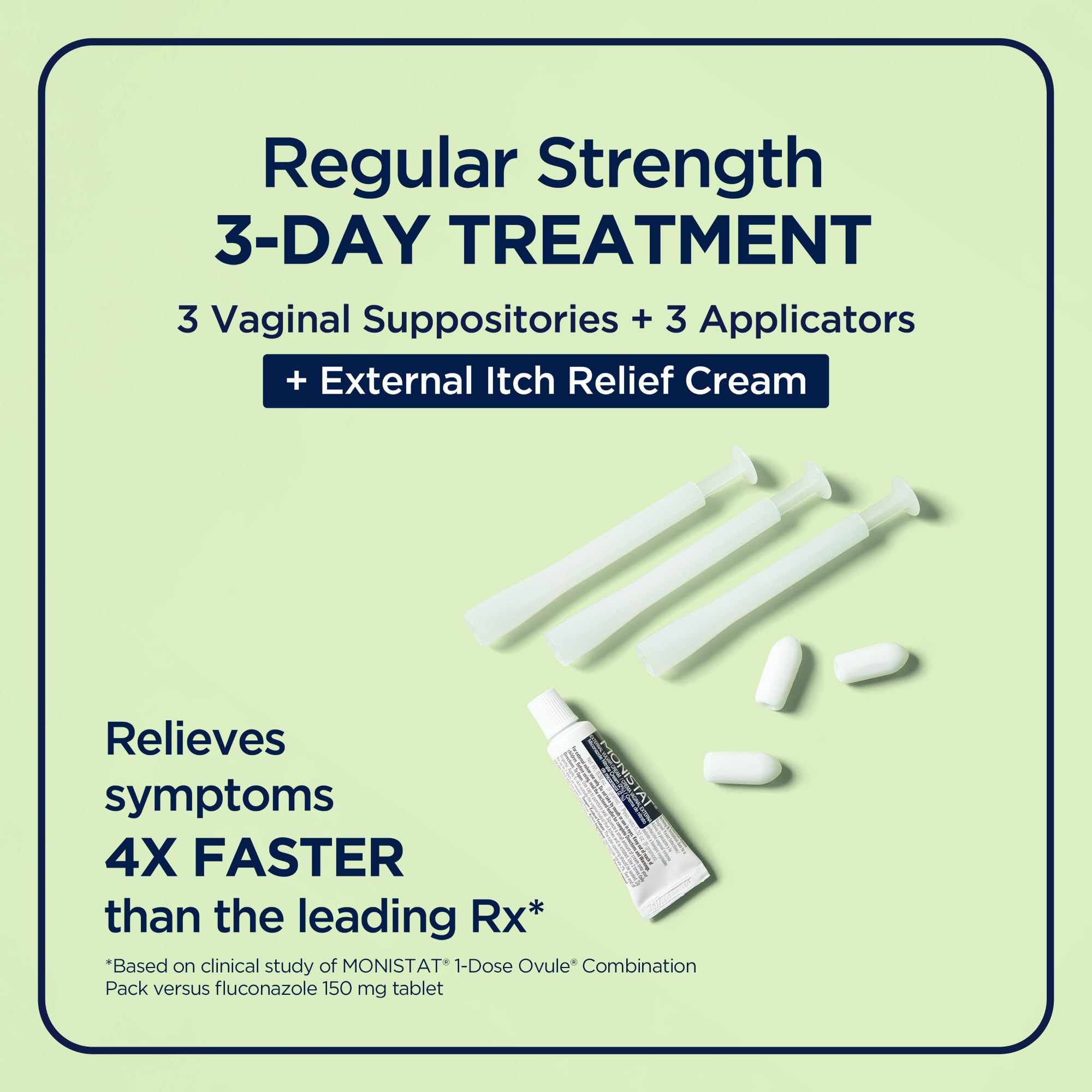Monistat 3-Day Yeast Infection Treatment for Women, 3 Miconazole Vaginal Suppositories & External Itch Relief Cream (9g Tube) Combo Pack - Maple Wellness Supplements