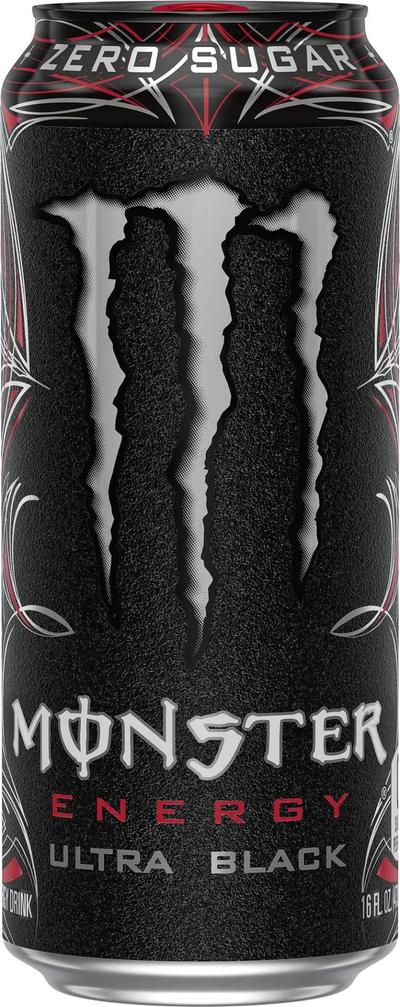 Monster Energy Ultra Black, Sugar Free Energy Drink, 16 Ounce (Pack of 15) - TrustMedUSA