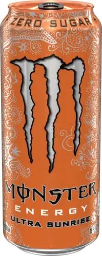Monster Energy Ultra Sunrise, Sugar Free Energy Drink, 16 Fl Oz (Pack of 15) - TrustMedUSA