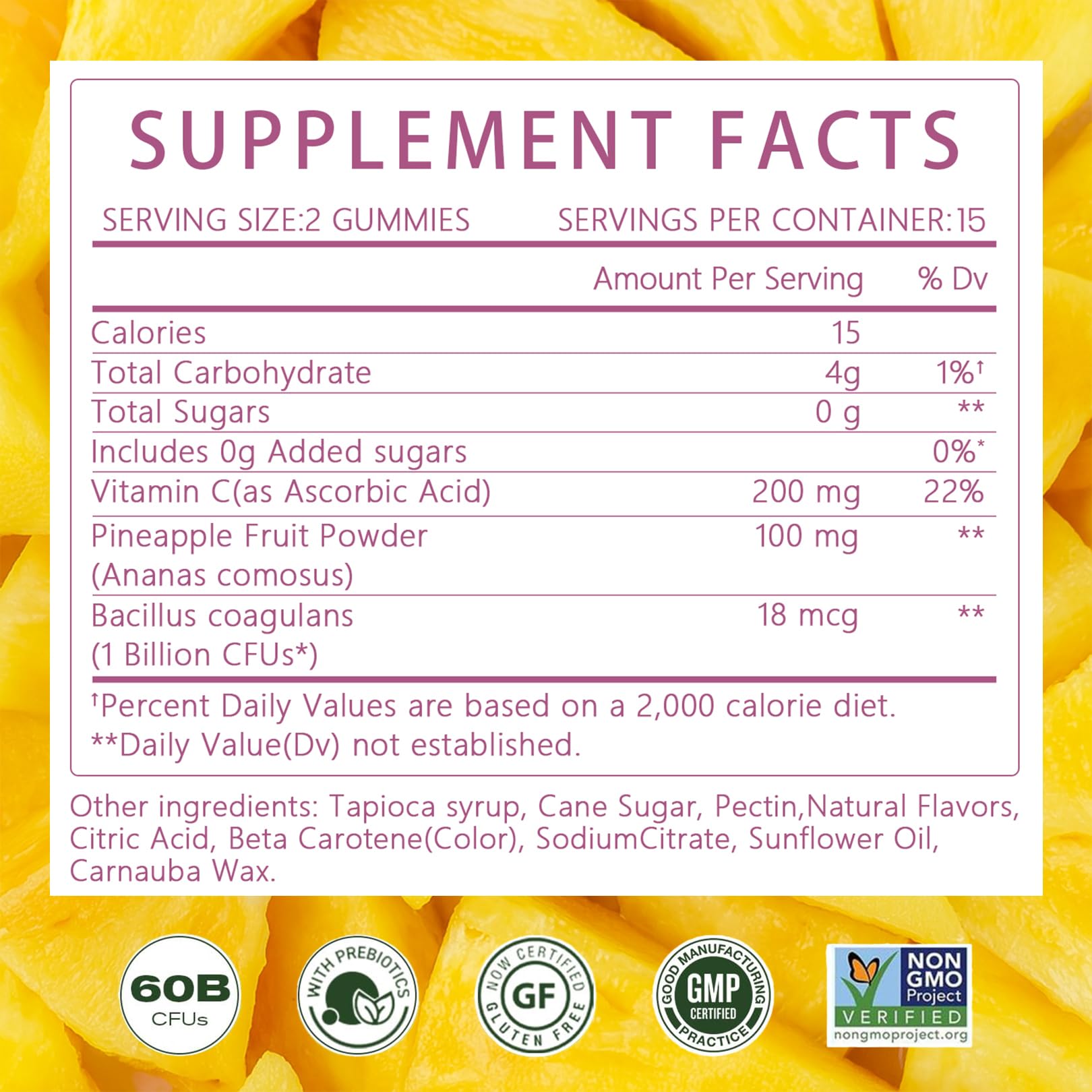 Montue Premium Diamond Feminine Balance Gummies-pH Balance with Prebiotics & Lactobacillus Probiotic Blend&Hawaiian Pineapple Immune Support,Vegan& Non-GMO（30 Gummies） - TrustMedUSA