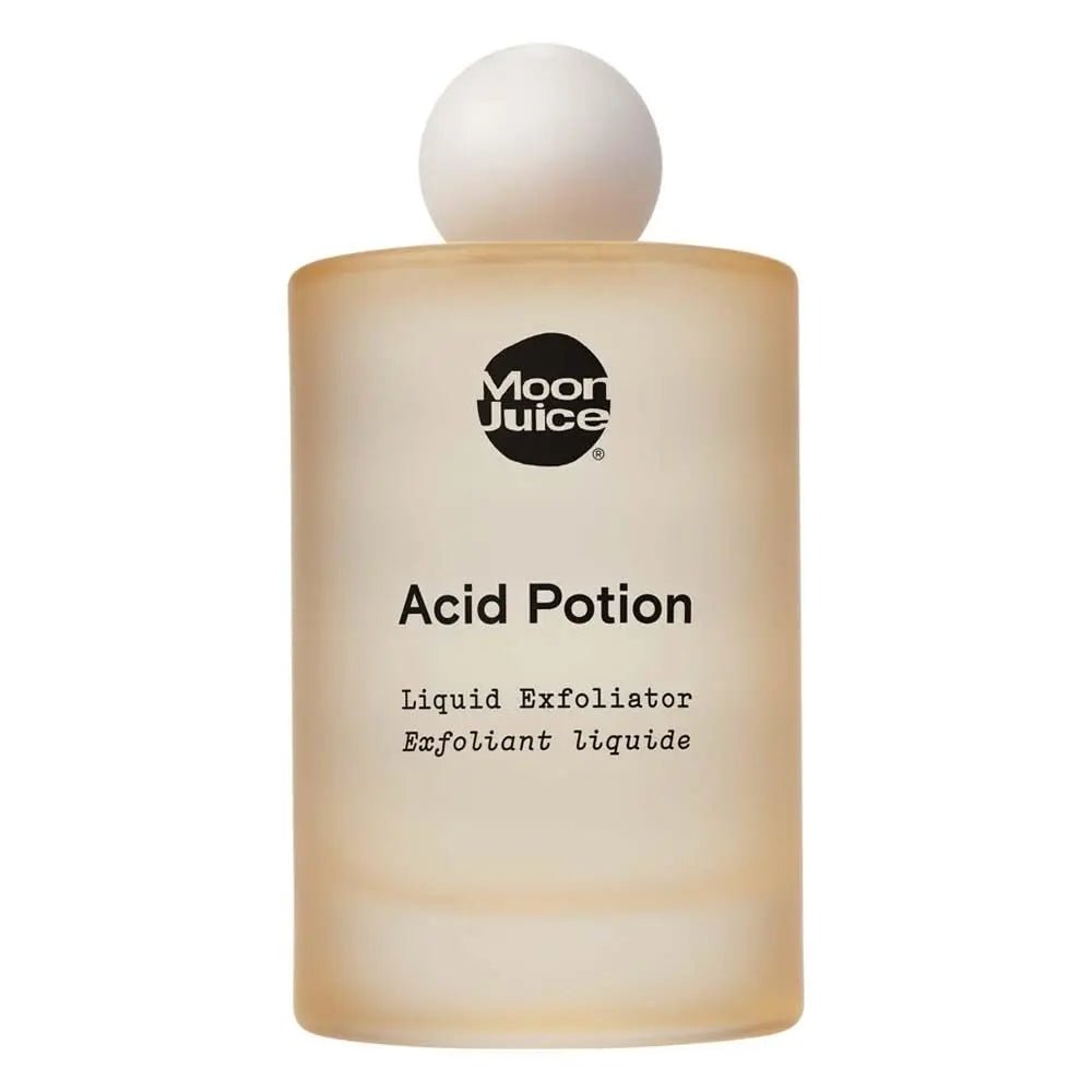 Moon Juice Acid Potion Liquid Face Exfoliator - 25% AHA BHA Exfoliant with Reishi + Niacinamide - Helps Resurface Skin, Unclog Pores, & Stimulate Collagen - Hydrates & Soothes Skin (3.3 Fl oz) - TrustMedUSA