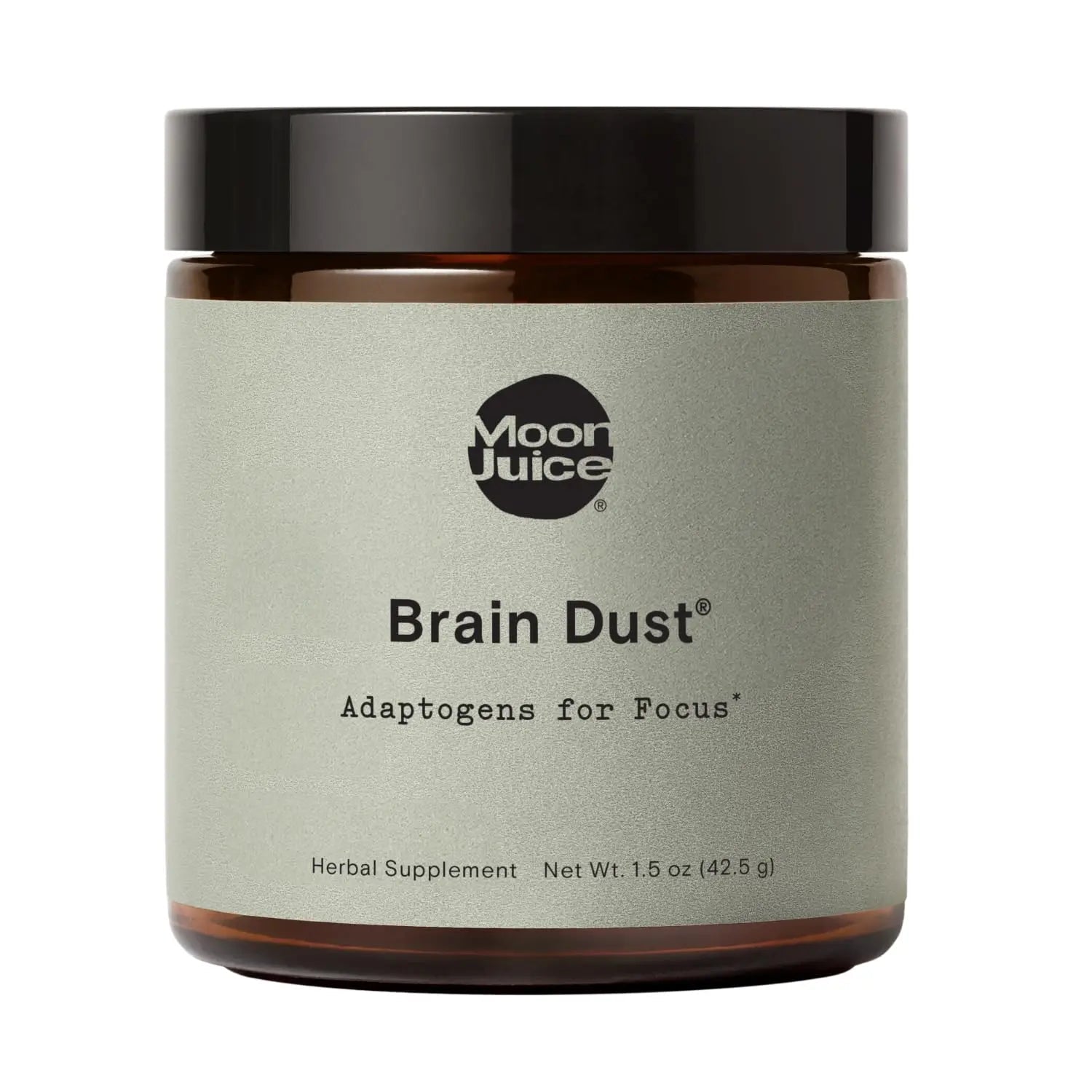 Moon Juice Brain Dust - Adaptogenic Mushroom Supplement for Memory & Focus - Lion’s Mane, Ginkgo Biloba & Ashwagandha - Caffeine-Free, Vegan Brain Supplement - 1.5 oz - TrustMedUSA