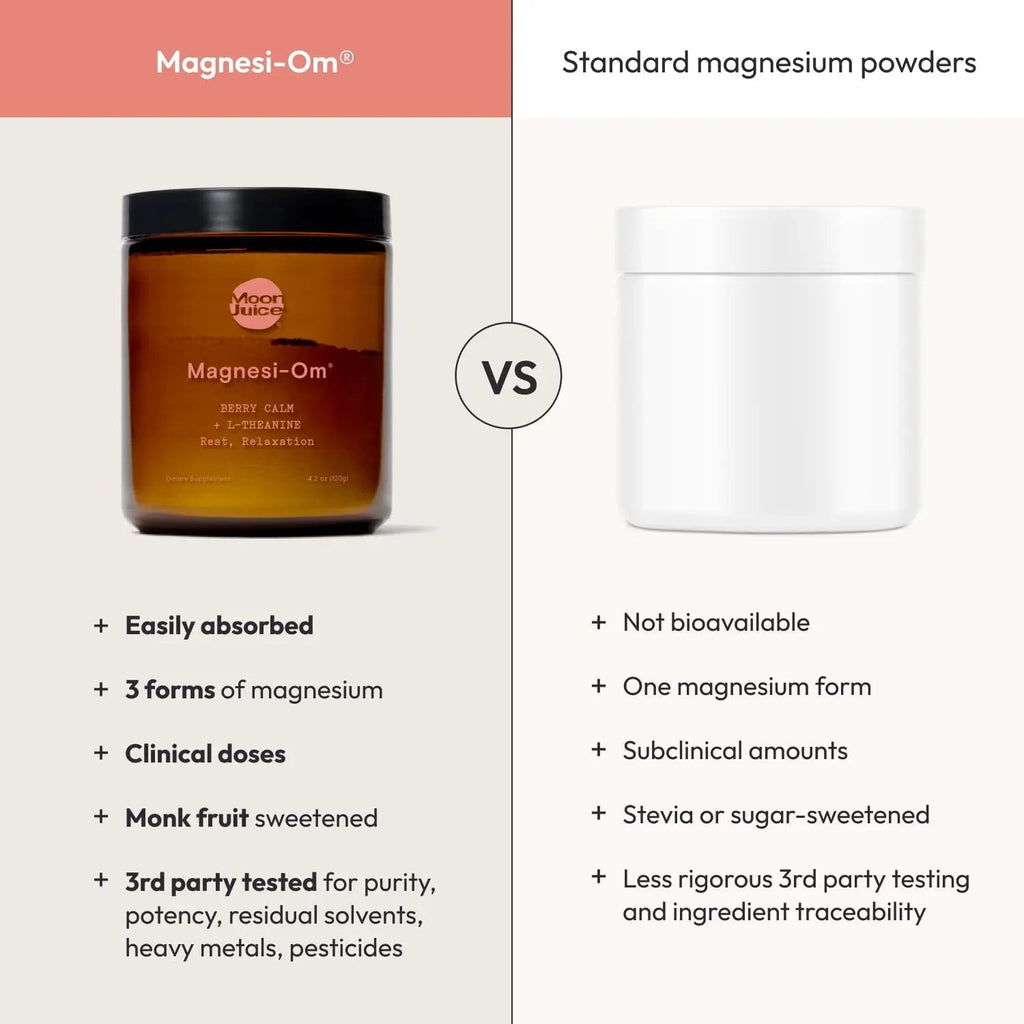 Moon Juice Magnesi-Om Magnesium Powder Supplement - Chelated Magnesium Complex + L-Theanine Blend for Rest, Relaxation & Regularity - TrustMedUSA