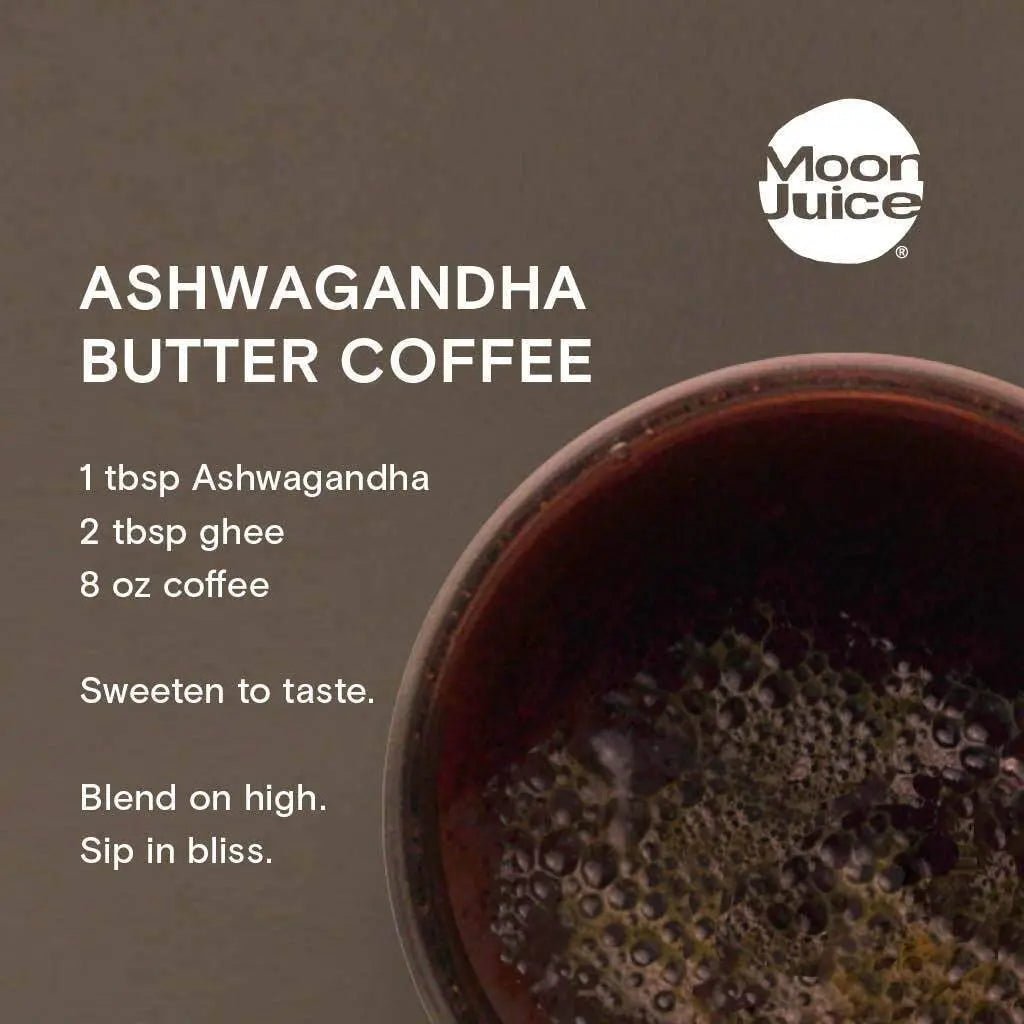 Moon Juice Organic Ashwagandha Supplement - Ashwagandha KSM-66 Root Powder Extract (15:1 Full-Spectrum) for Stress, Focus & Mood - Vegan, Non-GMO, Gluten-Free - 1.3 oz, 72 Servings - TrustMedUSA