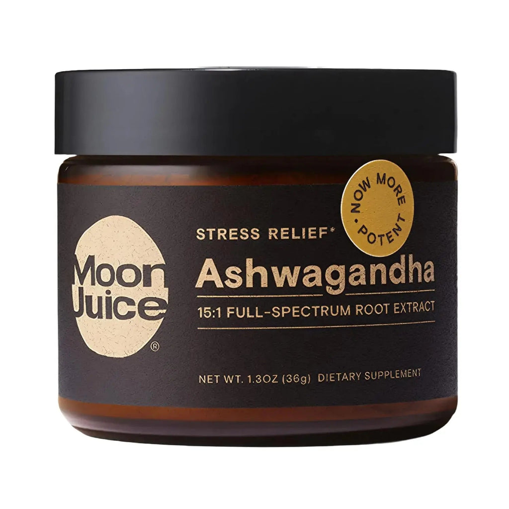Moon Juice Organic Ashwagandha Supplement - Ashwagandha KSM-66 Root Powder Extract (15:1 Full-Spectrum) for Stress, Focus & Mood - Vegan, Non-GMO, Gluten-Free - 1.3 oz, 72 Servings - TrustMedUSA