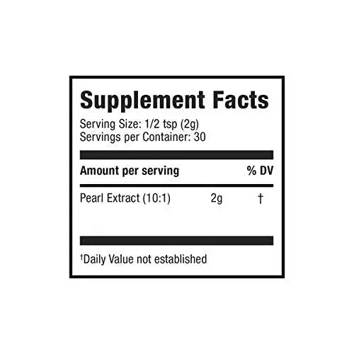 Moon Juice Pearl Powder Supplement - Collagen Support for Hair, Skin & Nails - Anti-Aging Antioxidant Mineral with Calcium - Sustainably Sourced, Non-GMO - 2.1 oz, 30 Servings - TrustMedUSA