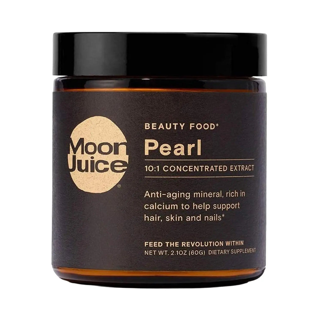 Moon Juice Pearl Powder Supplement - Collagen Support for Hair, Skin & Nails - Anti-Aging Antioxidant Mineral with Calcium - Sustainably Sourced, Non-GMO - 2.1 oz, 30 Servings - TrustMedUSA