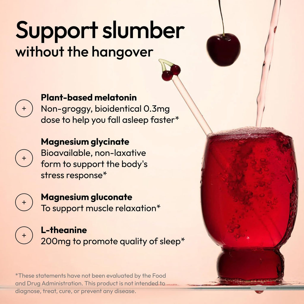 Moon Juice Sleepy Magnesi-Om - Sleep Supplement Powder with Magnesium Glycinate, L-Theanine & Plant-Based Melatonin, Sugar-Free Bedtime Drink Mix for Deep Sleep w/o Grogginess, Cherry, 35 Servings - TrustMedUSA