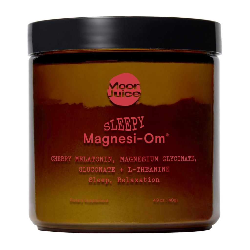 Moon Juice Sleepy Magnesi-Om - Sleep Supplement Powder with Magnesium Glycinate, L-Theanine & Plant-Based Melatonin, Sugar-Free Bedtime Drink Mix for Deep Sleep w/o Grogginess, Cherry, 35 Servings - TrustMedUSA