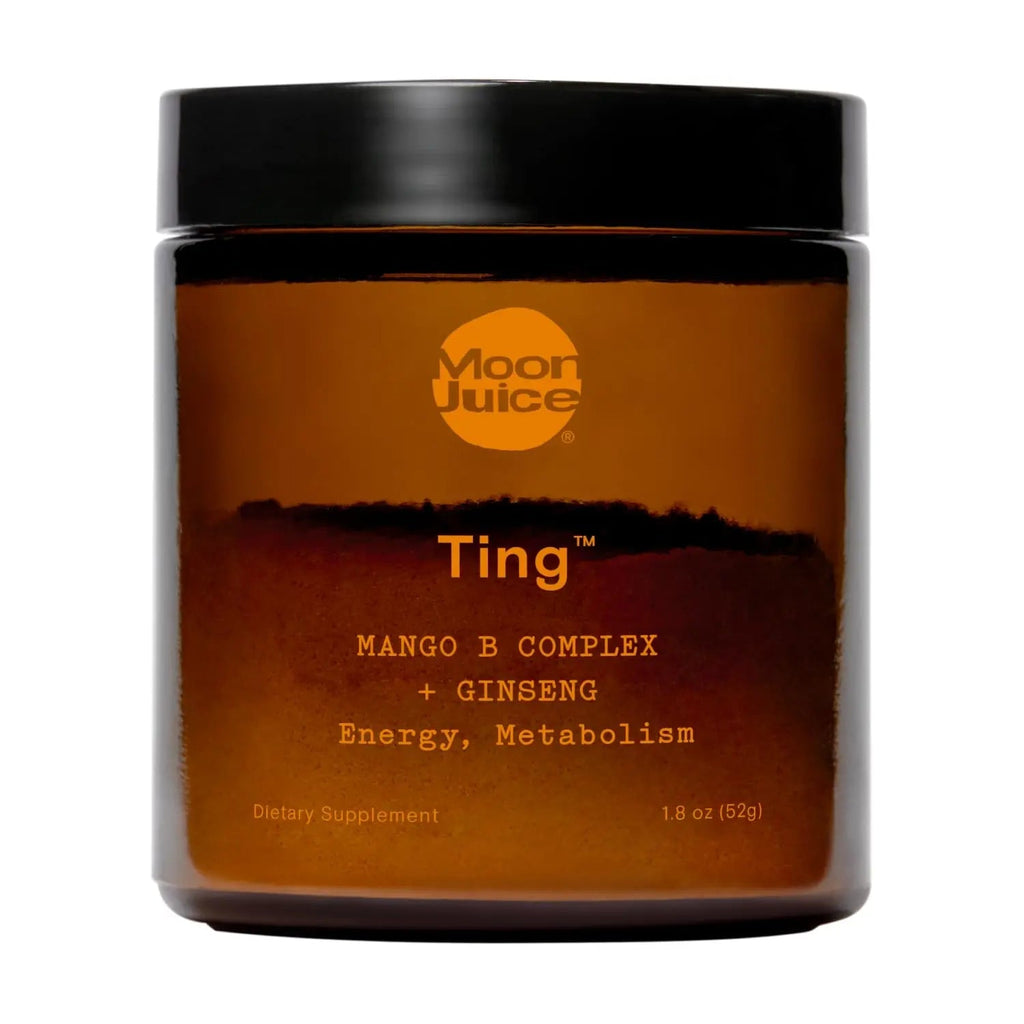Moon Juice Ting - Vitamin B Complex Powder Supplement - Methylated B12, Folate, Ginseng, L-Glutamine & B Vitamins, Caffeine Free Energy & Digestion Support, Sugar Free, Mango, 1.8 oz, 25 Servings - TrustMedUSA