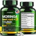 Moringa Capsules, Beet Root, Mullein Leaf - Energy, Skin, Immune Supplement Superfood, Rich in Antioxidants, Minerals & Essential Vitamins - High Absorption Non-GMO - Made in USA - 60ct - TrustMedUSA