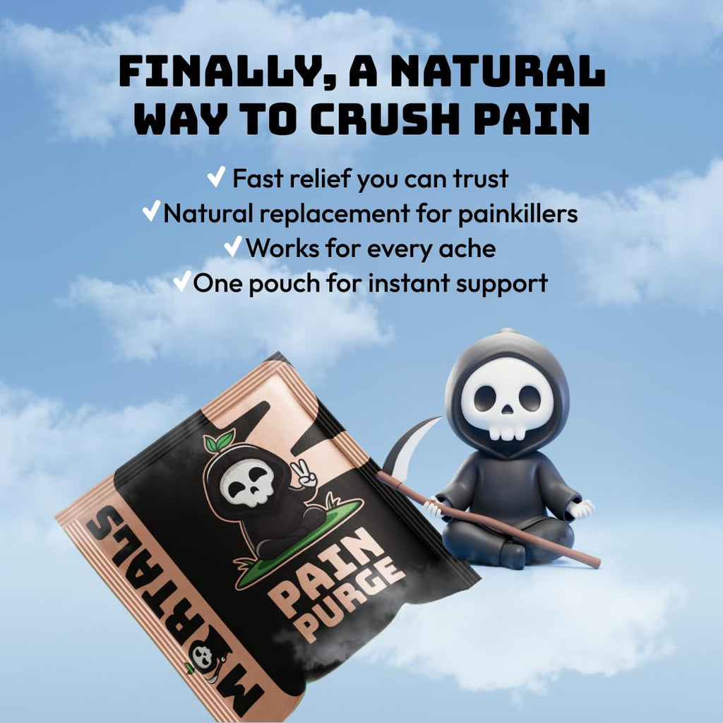Mortals Pain Purge Daily Comfort Capsules — 7-Ingredient Botanical Blend with Turmeric, Boswellia, Willow Bark & Ginger — Vegan, cGMP, Made in USA (15 Pouches) - TrustMedUSA