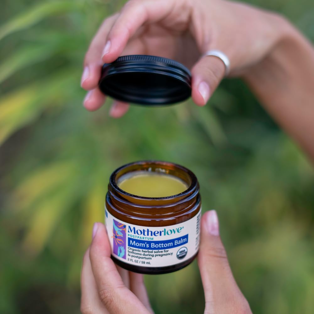 Motherlove Mom's Bottom Balm (1 oz) Organic Herbal Salve w/Witch Hazel for Bottoms During Pregnancy & Postpartum —Non-GMO Ointment - TrustMedUSA