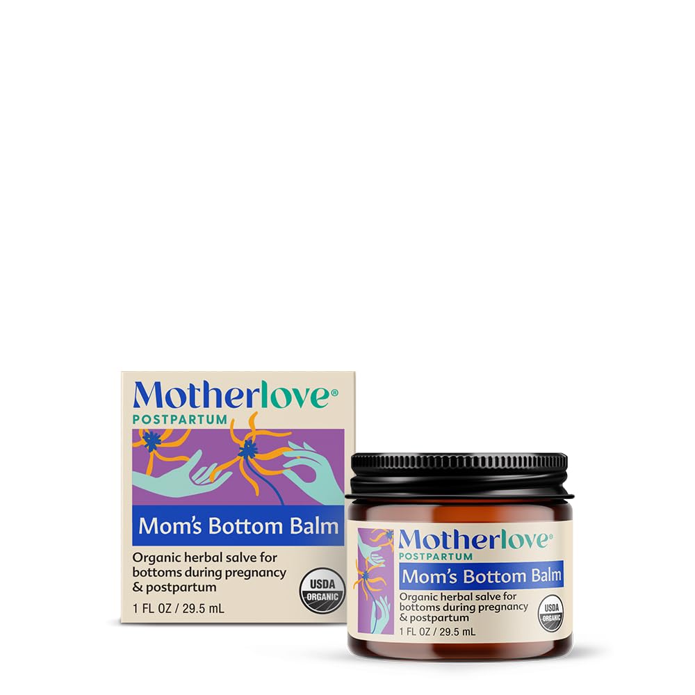 Motherlove Mom's Bottom Balm (1 oz) Organic Herbal Salve w/Witch Hazel for Bottoms During Pregnancy & Postpartum —Non-GMO Ointment - TrustMedUSA