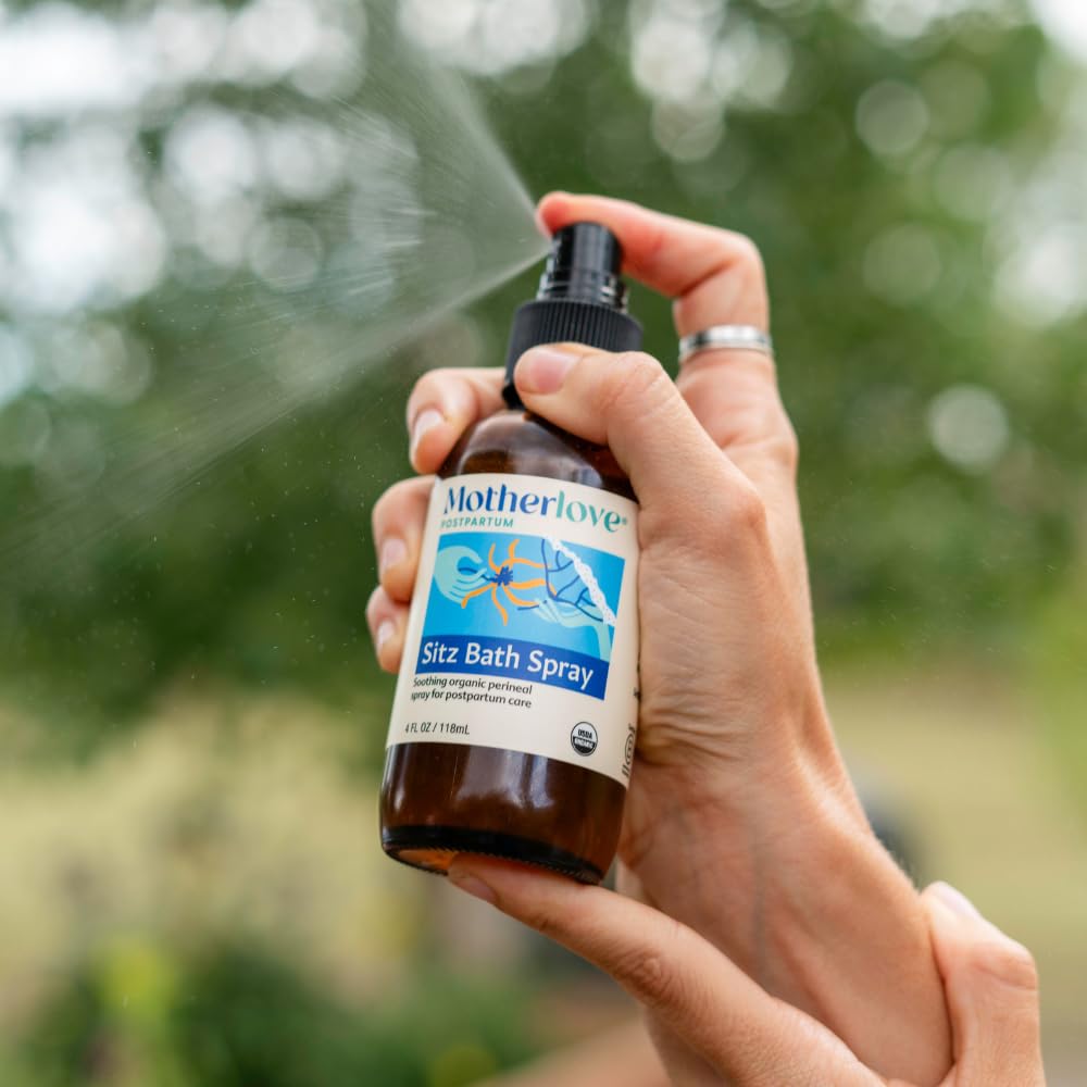 Motherlove Sitz Bath Spray (2 oz) Sitz Bath for Postpartum Care—Herbal Perineal Spray w/Witch Hazel—USDA Organic, Vegan, & Cruelty Free - TrustMedUSA