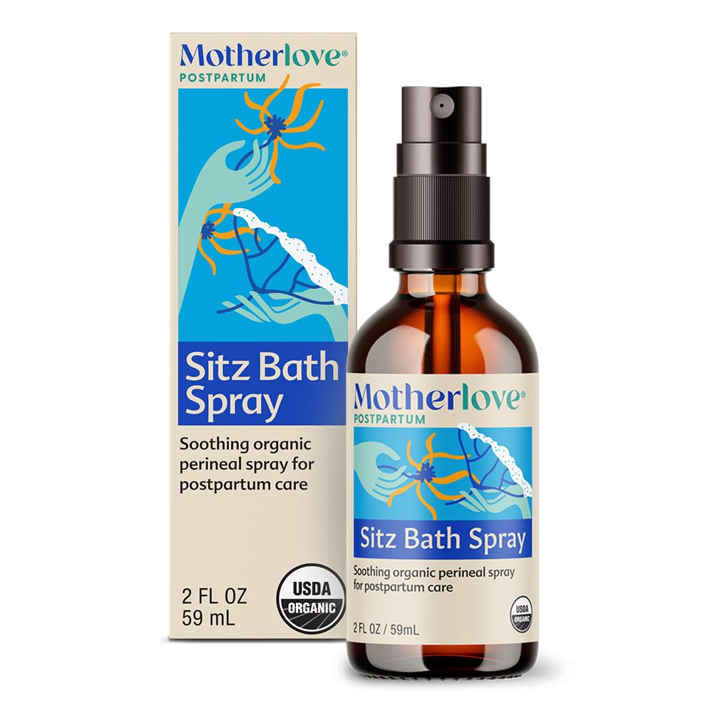 Motherlove Sitz Bath Spray (2 oz) Sitz Bath for Postpartum Care—Herbal Perineal Spray w/Witch Hazel—USDA Organic, Vegan, & Cruelty Free - TrustMedUSA