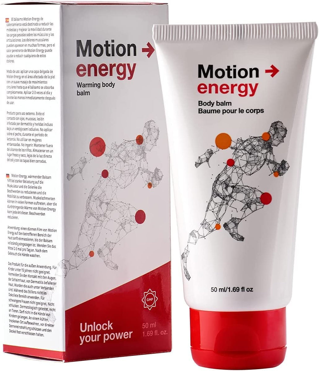 Motion Energy - Body Balm | Eucalyptus, Rosemary, Cinnamon Essential Oils & Ginger | 50 ml | 1 Pack - TrustMedUSA