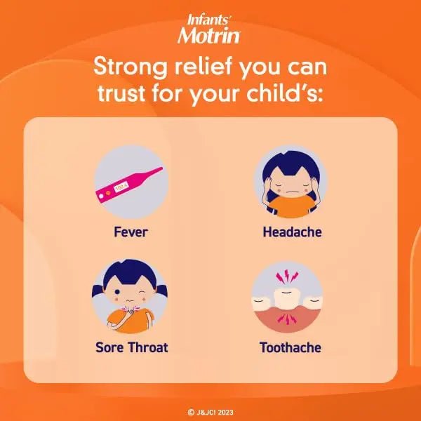 Motrin and Zarbee’s Essentials for Infants Infants' Concentrated Liquid Medicine Drops with Ibuprofen and Zarbee's Baby Coughⱡ Syrup + Immune with Organic Agave + Zinc - TrustMedUSA