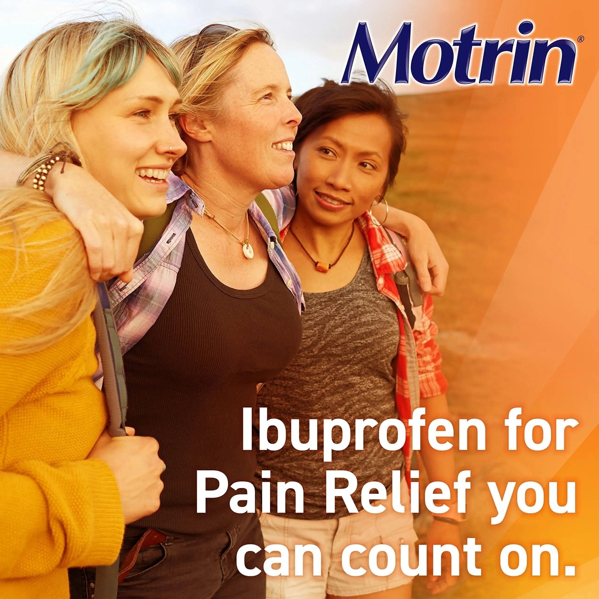 Motrin IB, Ibuprofen 200mg Tablets, NSAID Pain & Fever Reliever for Headache, Backache, Muscular Aches, Arthritis Pain Reliever, 50 Travel Packets of 2, 100 ct - TrustMedUSA