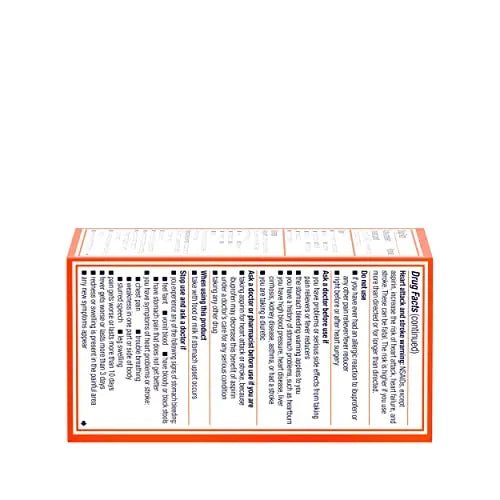 Motrin IB, Ibuprofen 200mg Tablets, Pain Reliever & Fever Reducer for Muscular Aches, Headache, Backache, Menstrual Cramps & Minor Arthritis Pain, NSAID, 100 Ct - TrustMedUSA