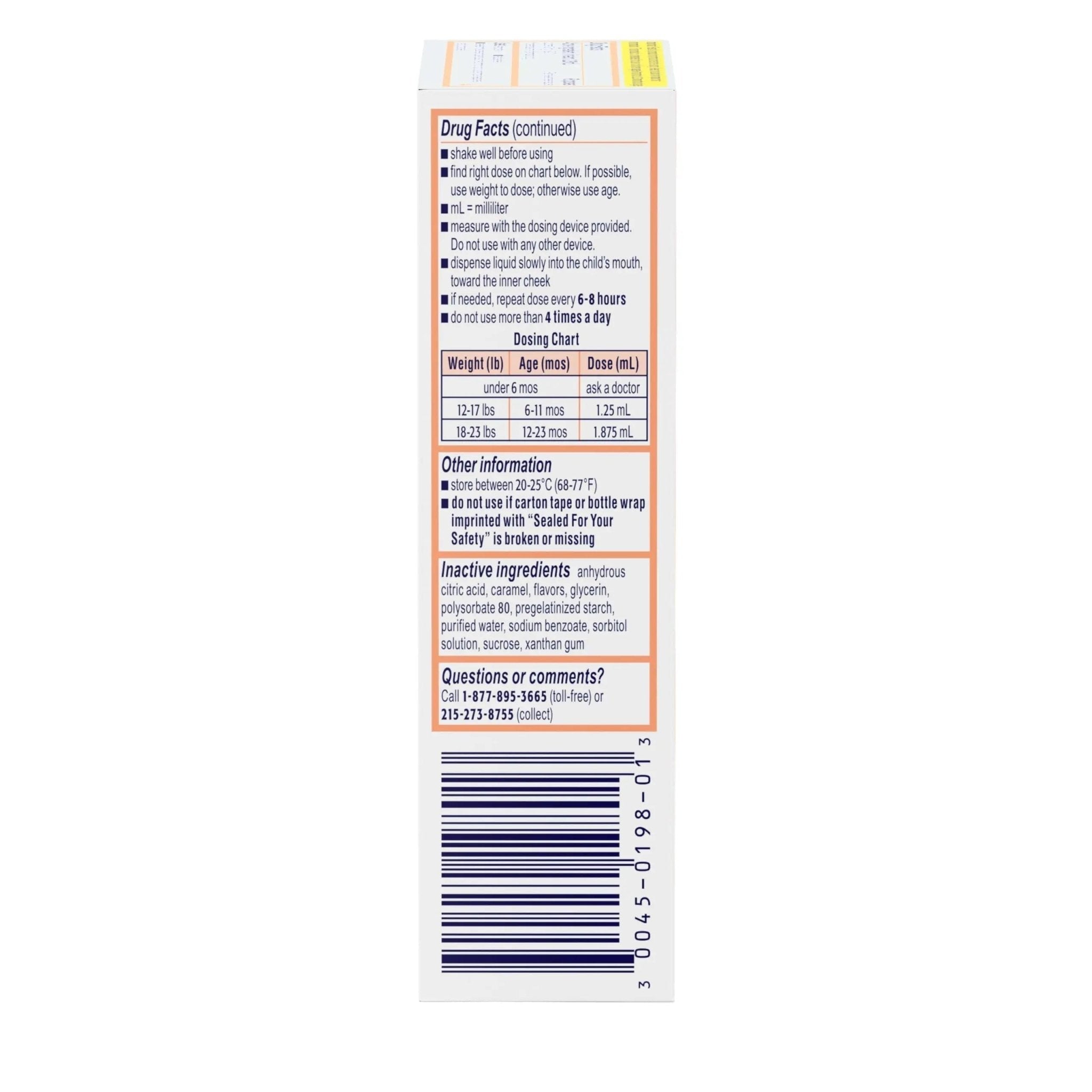 Motrin Infants Infant Ibuprofen Oral Suspension Concentrated Drops, NSAID Fever Reducer & Pain Reliever for Babies, Dye Free, Alcohol-Free, Berry Flavor, Includes Enclosed Syringe, 1 fl. oz - TrustMedUSA