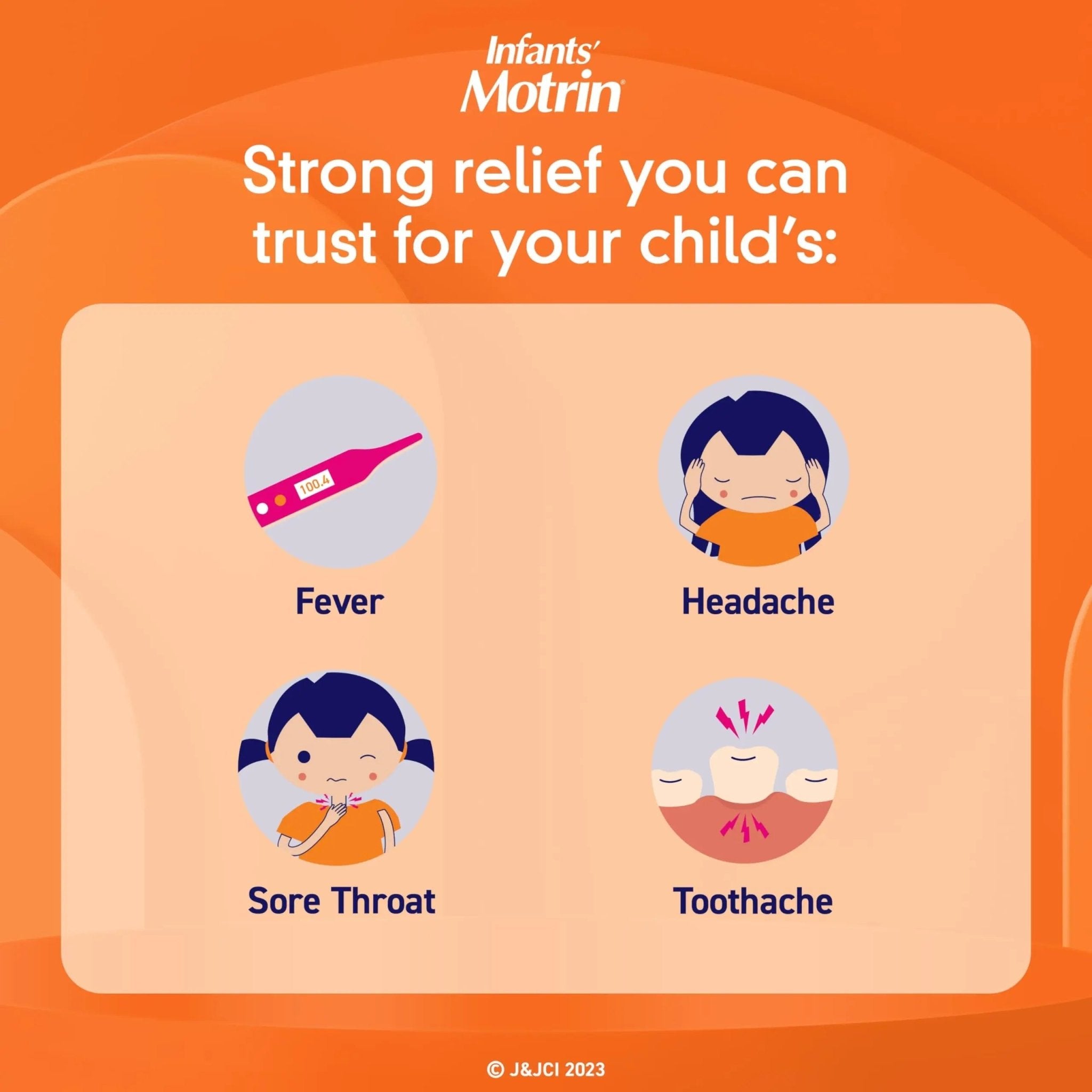 Motrin Infants Infant Ibuprofen Oral Suspension Concentrated Drops, NSAID Fever Reducer & Pain Reliever for Babies, Dye Free, Alcohol-Free, Berry Flavor, Includes Enclosed Syringe, 1 fl. oz - TrustMedUSA