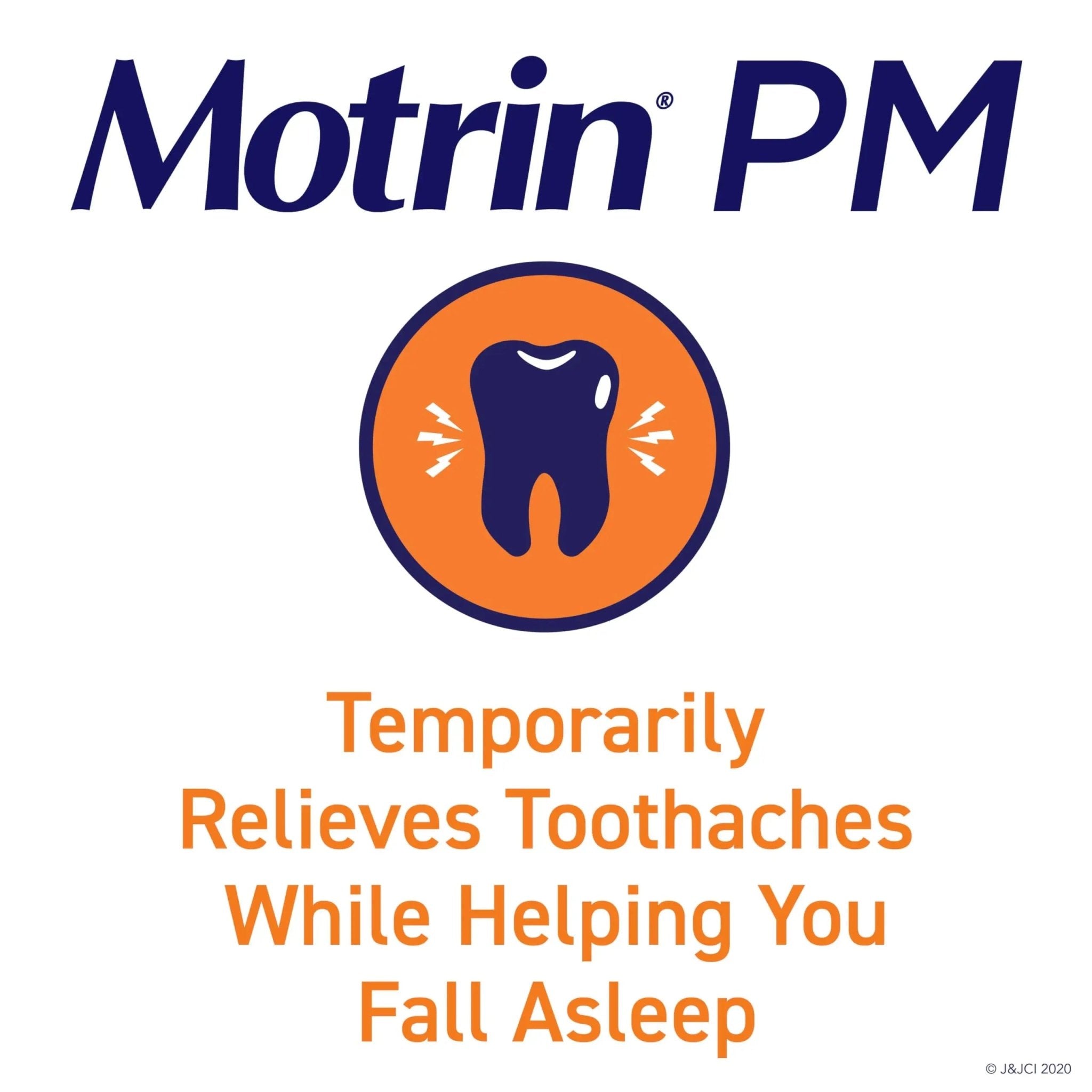 Motrin PM Pain Relief Caplets with 200 mg Ibuprofen & 38 mg Diphenhydramine Sleep Aid, Nighttime Pain Reliever for Minor Aches & Pains Helps You Fall Asleep & Stay Asleep, 20 ct - TrustMedUSA