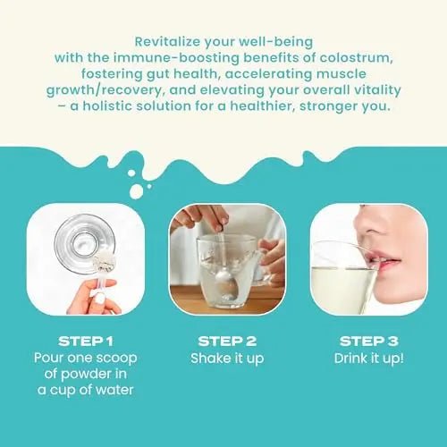 Moty Bovine Colostrum Grass Fed Powder Supplement for Gut Health, Muscle Recovery - TrustMedUSA