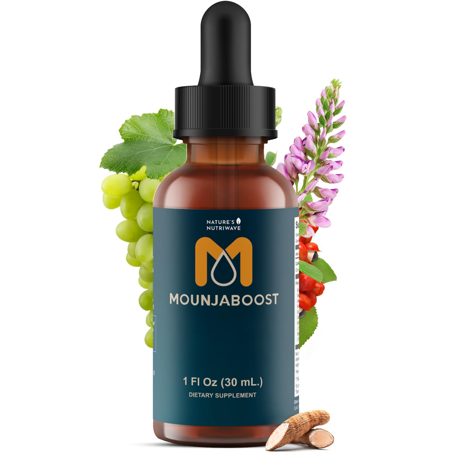 Mounjaboost – Natural Herbal & Plant-Based Supplement with 6 Exotic Nutrients & Botanicals – Made in USA, GMP-Certified, Non-GMO, Easy-to-Take – 30 mL, 1 Month Supply - TrustMedUSA