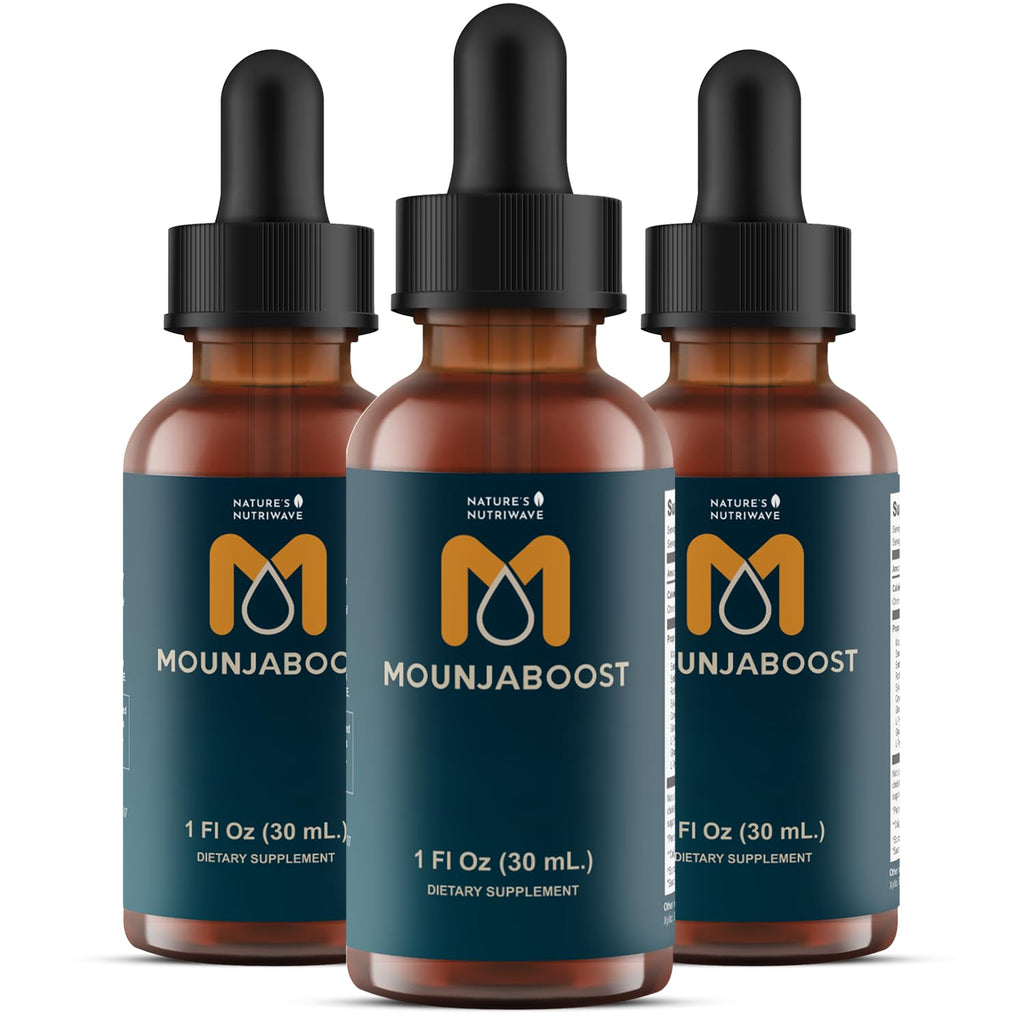 Mounjaboost – Natural Herbal & Plant-Based Supplement with 6 Exotic Nutrients & Botanicals – Made in USA, GMP-Certified, Non-GMO, Easy-to-Take – 30 mL, 3 Month Supply - TrustMedUSA