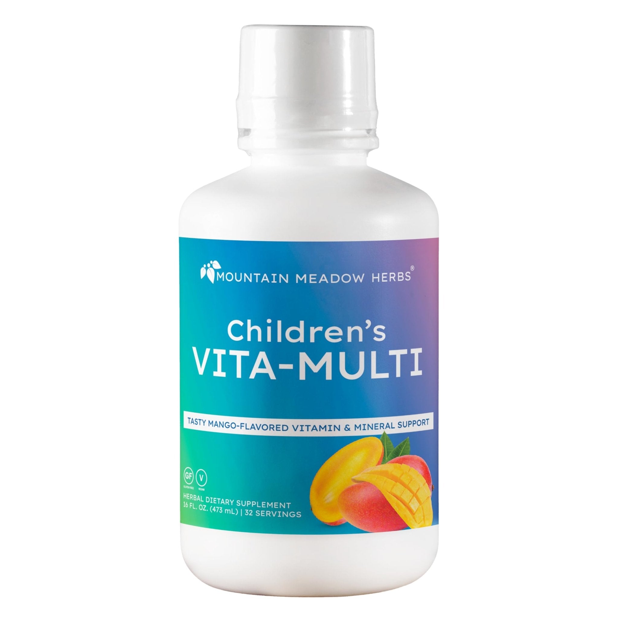 Mountain Meadow Herbs Children's Vita-Multi: Blended Vitamin & Mineral Supplement - Fast Absorbing Liquid Kids Vitamins with Fruits, Greens, and Eye-Protecting Lutein (16 oz.) - TrustMedUSA